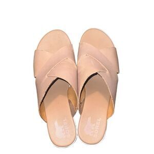 Sorel Women's Tan Slide Sandals Size 10